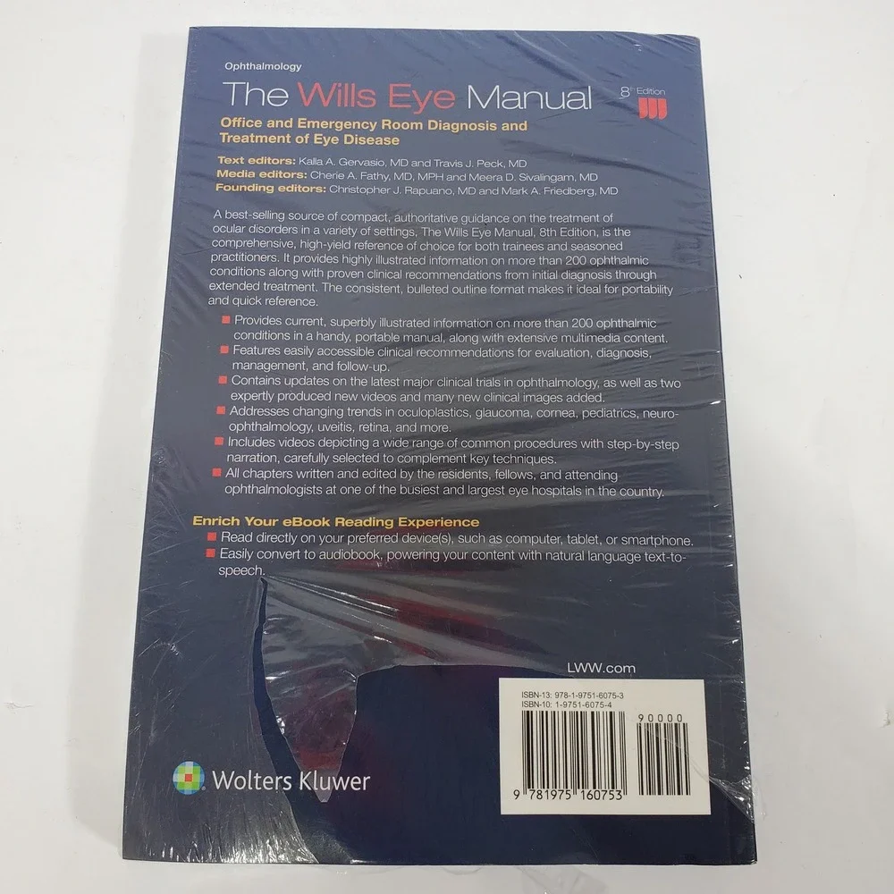 Wolters Kluwer The Wills Eye Manual 8th Edition Medical Book